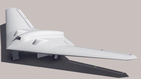 This undated handout image courtesy of Truthdowser, shows a rendition of a Lockheed Martin RQ-170 Sentinal drone
