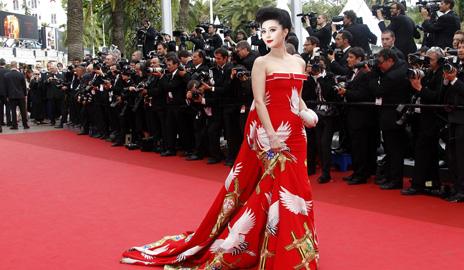 Chinese actress Fan Bing Bing on the red carpet in Cannes on 11 May 2011