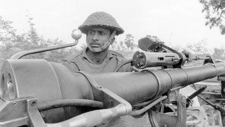 A soldier serving in East Pakistan's struggle to become the independent state of Bangladesh, 1971