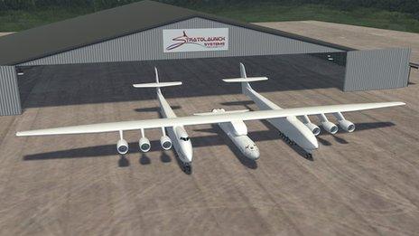 Stratolaunch aircraft rendering
