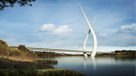 Artist's impression of the New Wear Crossing. Photo: Sunderland City Council