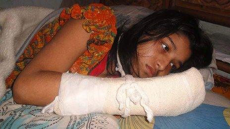 Hawa Akther Jui recovering from the attack