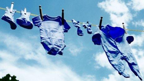 Clothes on washing line