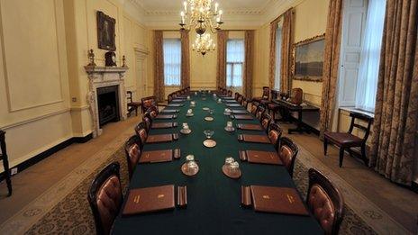 The cabinet room at Number 10 Downing Street
