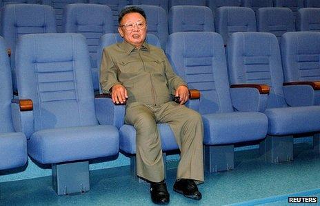 Kim Jong-il in Pyonyang's State Theatre, October 2009