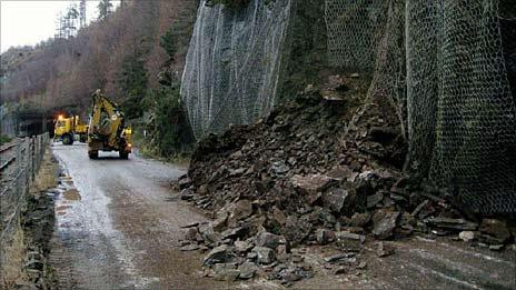 Landslide on A890. Pic: Highland Council