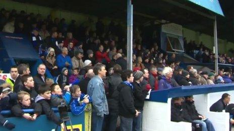 Bangor City say farewell in style to Farrar Road ground - BBC News