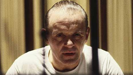 Sir Anthony Hopkins as Hannibal Lecter in The Silence of the Lambs