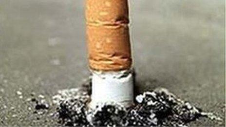 A stubbed out cigarette