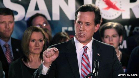 Rick Santorum in Johnston, Iowa