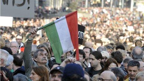 Hungarian protesters