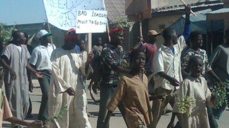 protesters in Kano