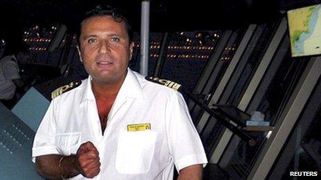 Captain Francesco Schettino in an undated file photo released on 18 January 2012.