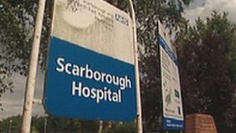 Scarborough hospital sign
