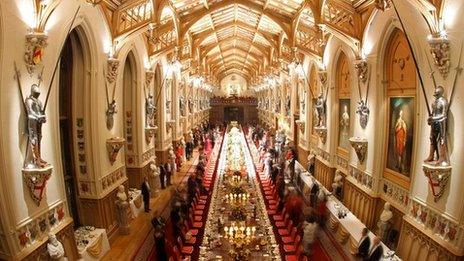 State banquet at Windsor Castle