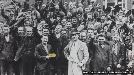 Miners at Dolaucothi Gold Mines in the 1930s