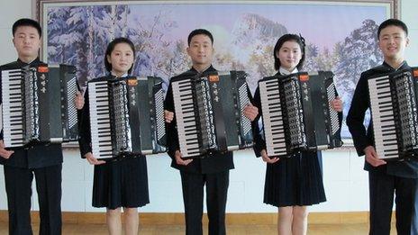 North Korean accordionists