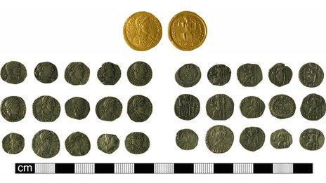 Roman coins found near Mildenhall