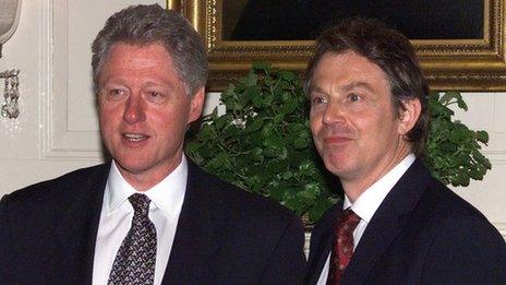 Tony Blair and Bill Clinton