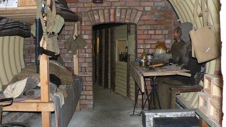 Underground bunker, Parham Airfield Museum