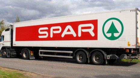 SPAR delivery lorry