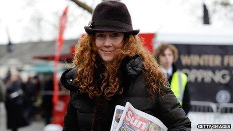 Rebekah Brooks arrives at Newbury racecourse in November 2011