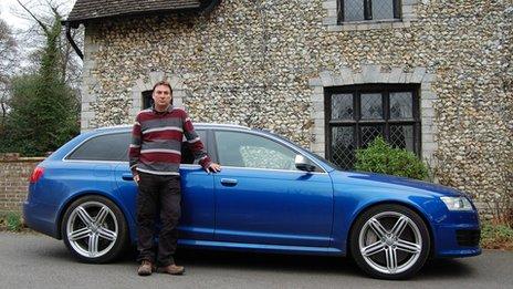 Alex Wotke with his Audi RS6