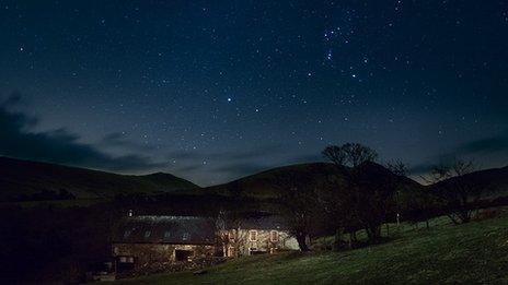 The night sky in the Brecon Beacons