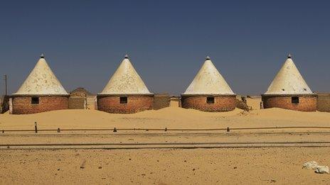 Desert railway in Sudan