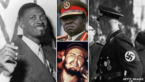 Patrice Lumumba, Idi Amin, Reinhard Heydrich, Fidel Castro