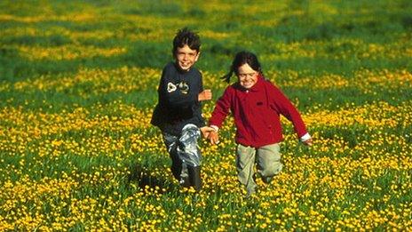Children in meadow