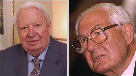 Syr Edward Heath a'r Arglwydd James Callaghan
