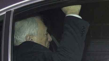 Dominique Strauss-Kahn leaves after questioning in Lille, 26 March