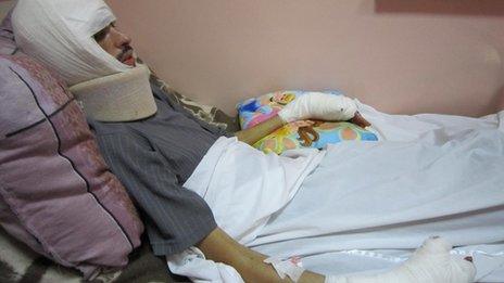 Mahmoud, 26-year-old protester, in hospital in Casablanca