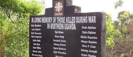 War memorial in northern Uganda
