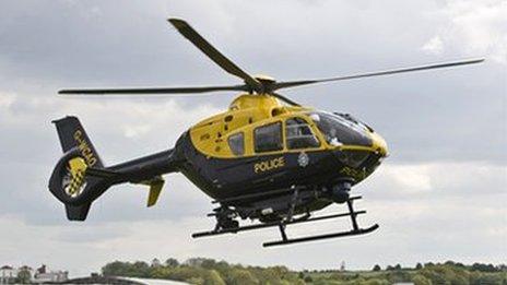 The Avon and Somerset Police helicopter