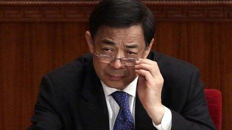 Bo Xilai adjusts his glasses during the opening ceremony of the Chinese People's Political Consultative Conference (CPPCC) in Beijing, 3 March 2012