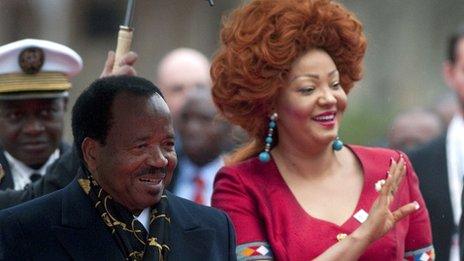 President Paul Biya of Cameroon, and his wife Chantal