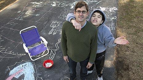 Louis Theroux with Joey