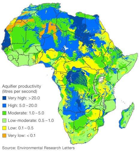 Africa aquifer map