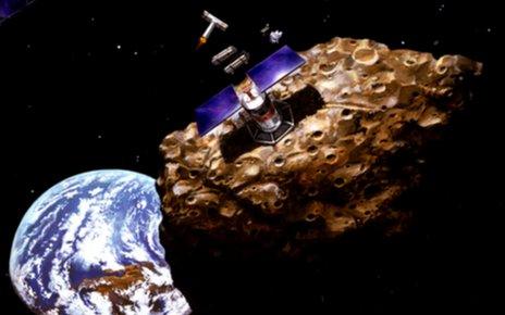 Artist concept of asteroid mining