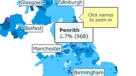 Map of unemployment