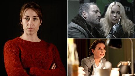 Clockwise, from left: The Killing, The Bridge and Borgen