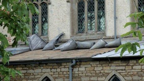 Thieves strip lead from church roof
