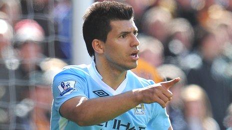 Man City striker Sergio Aguero