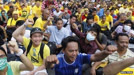 Thousands of Bersih supporters occupy the centre of Kuala Lumpur