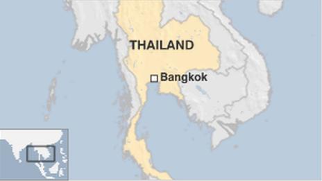 Locator map of Bangkok in Thailand