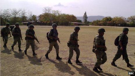 Mexican soldiers in Culiacan, file pic
