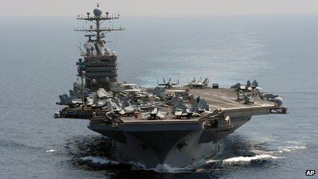 USS Abraham Lincoln in the Indian Ocean