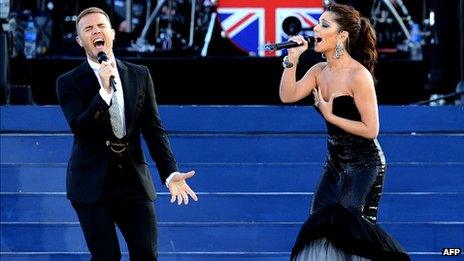 Cheryl Cole and Gary Barlow